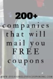 200+ Companies That Will Send You FREE Coupons!