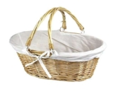 54% Off Oval Willow Basket with Double Drop Down Handles! Was $35.00!