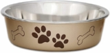 66% Off Loving Pets Metallic Bella Bowl, Dog Bowl, Medium, Champagne! Was $10.99!