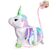 Electric Walking Unicorn Plush Toy Stuffed Animal Toy Electronic Music Unicorn Toy for Children 35cm (White) Up to 53% Off! Was $29.99!