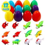 12 Packs Jumbo Size (4”) Easter Eggs with Windup Swimming Toys Up to 22% Off! Was $8.95!