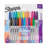 75% Off Sharpie 1927350 Electro Pop Permanent Markers, Fine Point, Assorted Colors, 24 Count! Was $38.65!