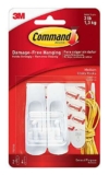 45% Off Command Medium Utility Hooks, White, 2-Hooks, 4-Strips, Organize Damage-Free! Was $4.29 ($2.14 / Count)!