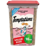 TEMPTATIONS Classic Crunchy and Soft Cat Treats Shrimpy Shrimp Flavor, 16 oz. Tub  – ON SALE➕SUB/SAVE!