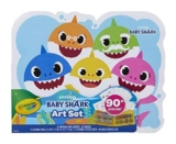 39% Off Crayola Baby Shark Art Set, 90 Pieces, Gift for Kids, 4, 5, 6, 7! Was $22.99!