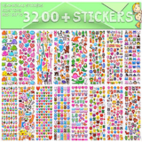 3D Puffy Stickers, 64 Different Sheets, 3200+ Stickers Up to 52% Off! Was $20.97!