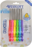 58% Off Westcott Right- & Left-Handed Scissors For Kids, 5’’ Blunt Scissors, Assorted, 6 Pack (16454)! Was $15.05!