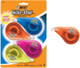 65% Off BIC Clean Wite-Out Brand EZ Correct Correction Tape, 4-Count! Was $12.95!
