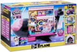 $49.99 (Was $89.99) LOL Surprise OMG Remix 4 in 1 Exclusive Plane Playset Transforms 50 Surprises – Airplane, Car, Recording Studio, Mixing Booth with Colorful Doll Accessories, Play Set Gift for Kids Ages 6-11!