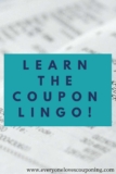 Learn the Coupon Lingo