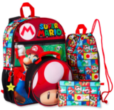 Super Mario 5 Piece Backpack Set $12.99 (Reg. $17)