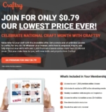 LOWEST PRICE EVER! One Year of Craftsy ONLY 79¢!
